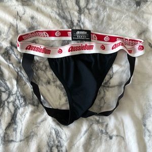 Aussiebum Jockstrap mesh - Size Large - Black